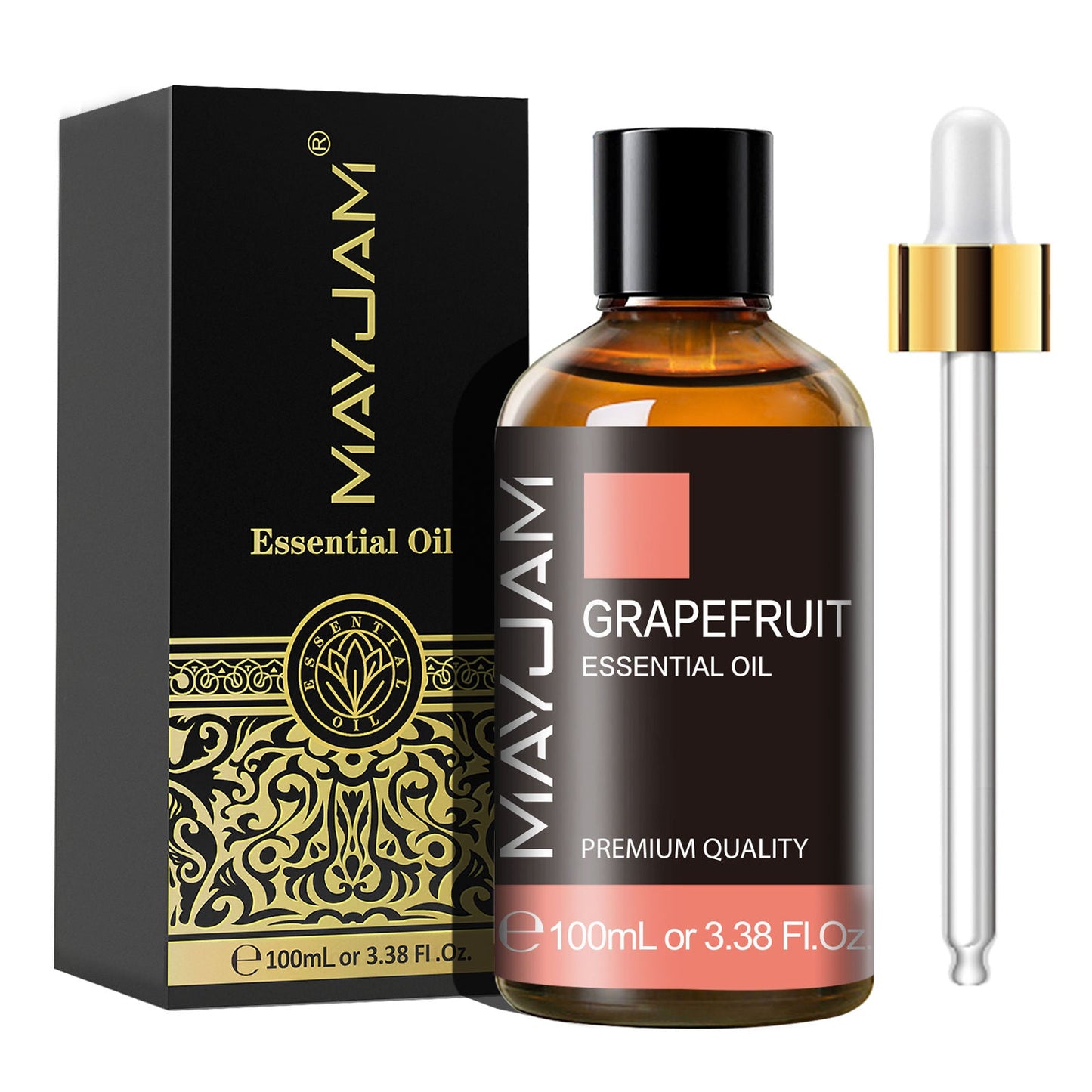 Grapefruit Essential Oil 100ml | Natural Aromatherapy | Mayjam Basil - 100ml