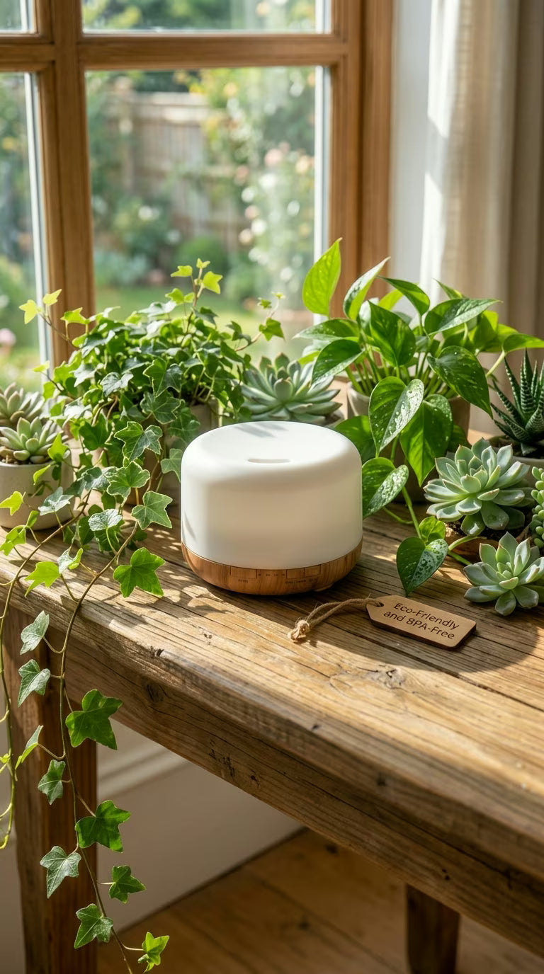 Aroma Diffuser 500ml Wood Grain | USB Essential Oil Humidifier with Colorful Night Light | Mayjam - Image 4