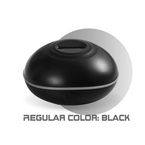 Flame Aroma Diffuser 200ml Black | Essential Oil Humidifier with Remote & 7-Color LED Light BLACK