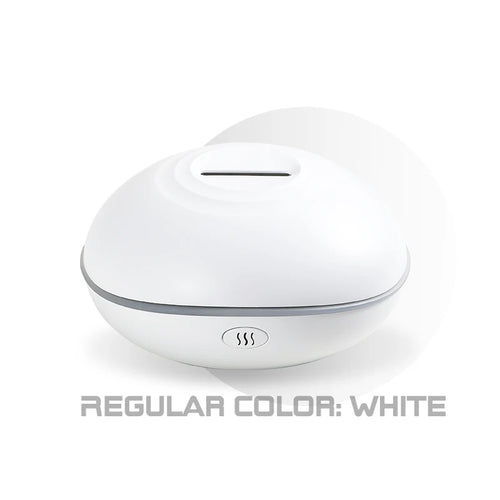 Flame Aroma Diffuser 200ml White | Essential Oil Humidifier with Remote & 7-Color LED Light WHITE