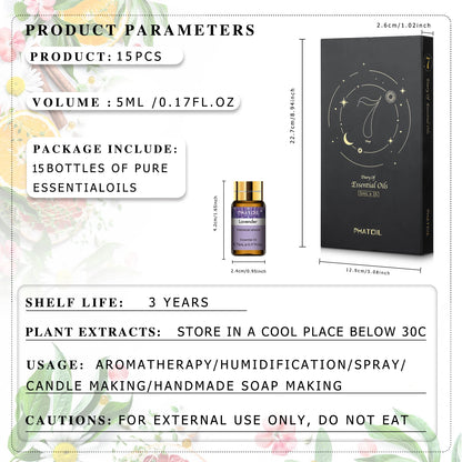 Aromatherapy Essential Oil Gift Box 12 Bottles | Phatoil