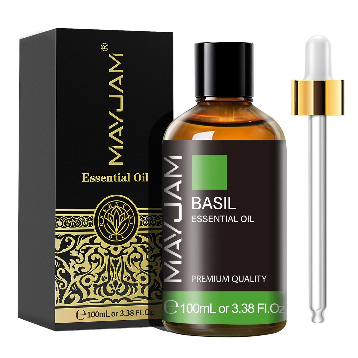 Basil Essential Oil 100ml | Natural Aromatherapy | Mayjam Basil - 100ml