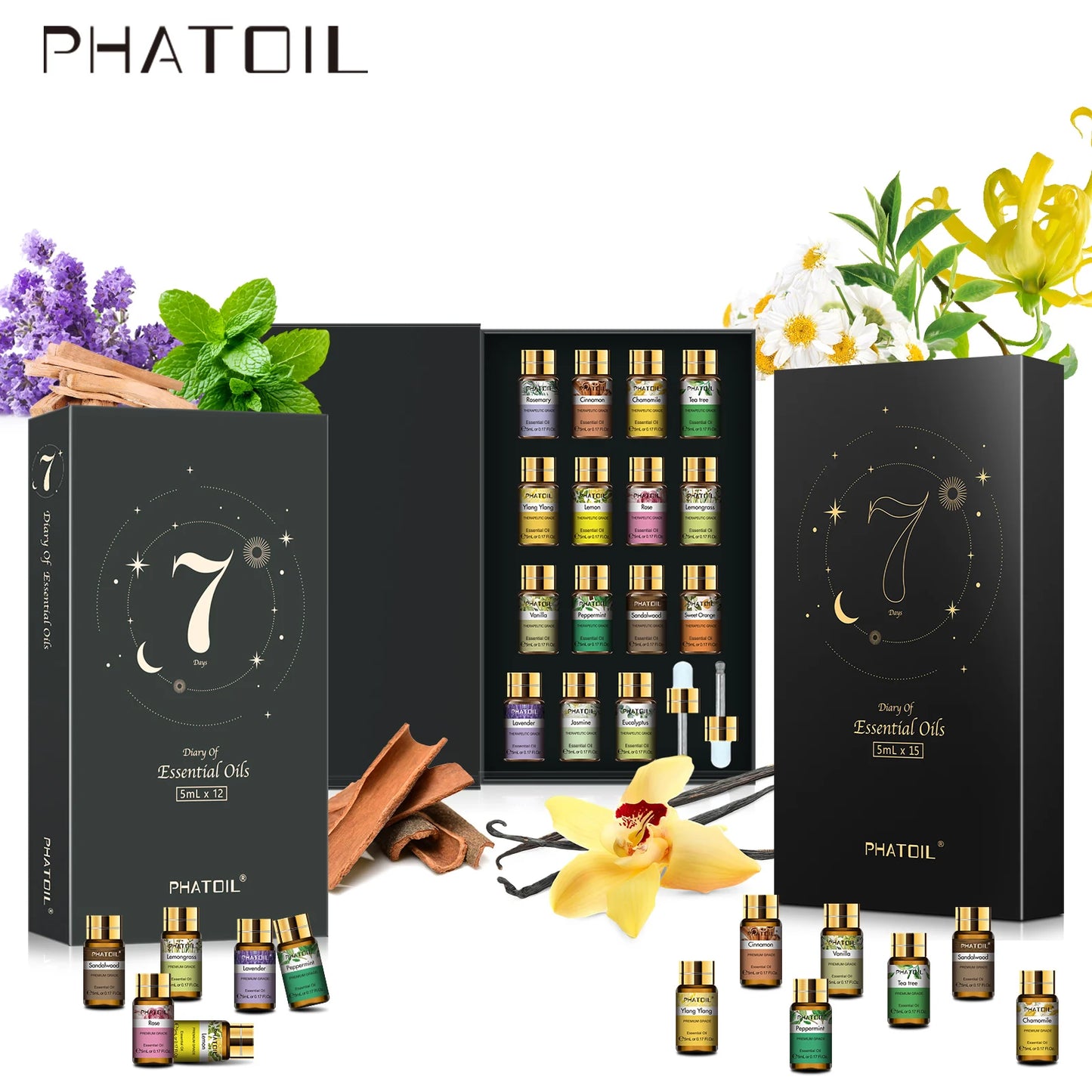 Essential Oil Fragrance Gift Box 15 Bottles | Phatoil