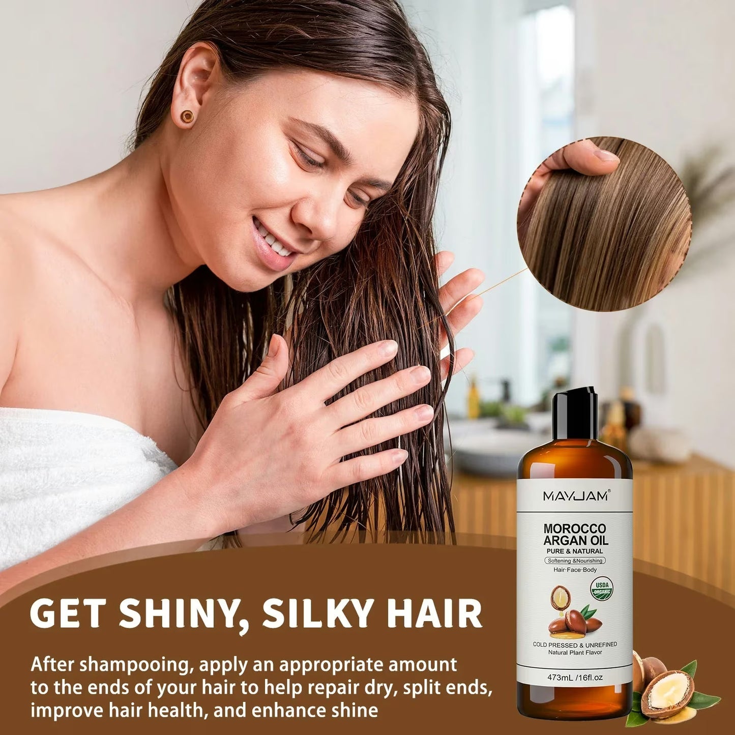 MAYJAM Pure Organic Carrier Oil Collection - Cold Pressed, 473ml - Image 3